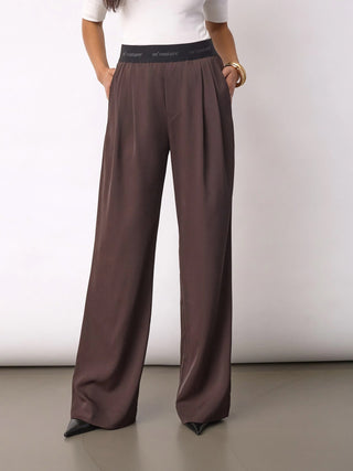 Co´Couture Alini Logo Pant dark brown