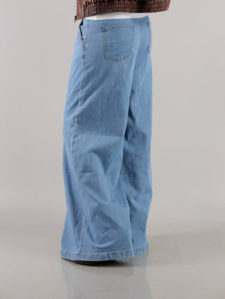 OFF#DLY Wide Denim Raffi lightblue