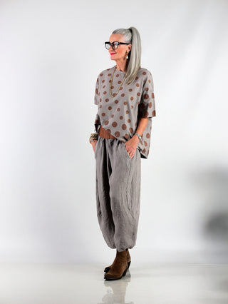 OFF#DLY Linen Pant taupe