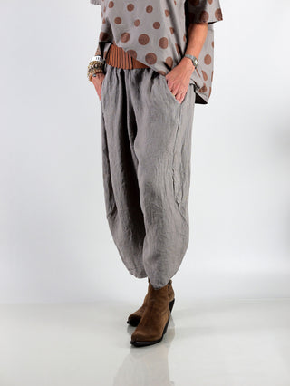 OFF#DLY Linen Pant taupe
