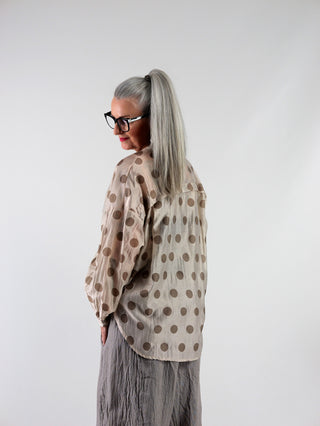 OFF#DLY Bluse Luici Dot´s beige/taupe