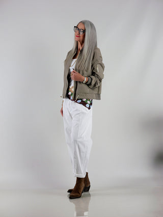 OFF#DLY Pant Collien white