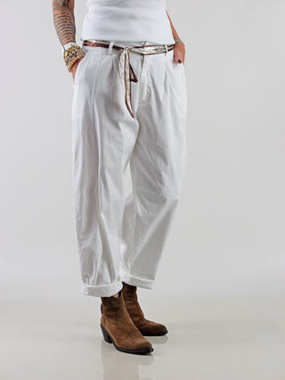 OFF#DLY Pant Collien white