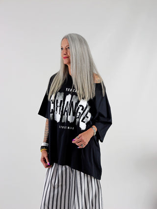 OFF#DLY Tee Change black