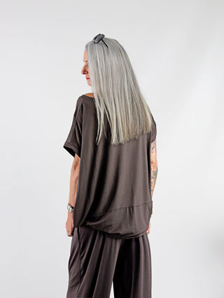 OFF#DLY Top Shirt Hella schoko
