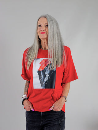 OFF#DLY Tee Cap red