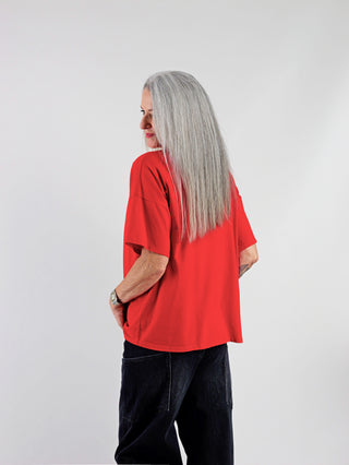 OFF#DLY Tee Cap red