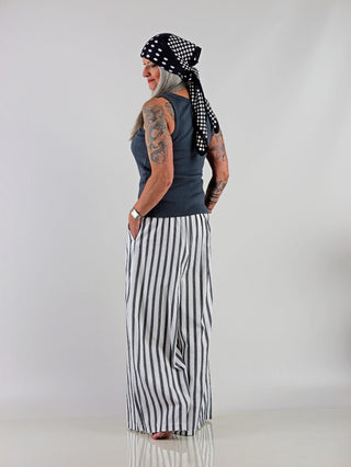 OFF#DLY Pant White/Grey Stripes