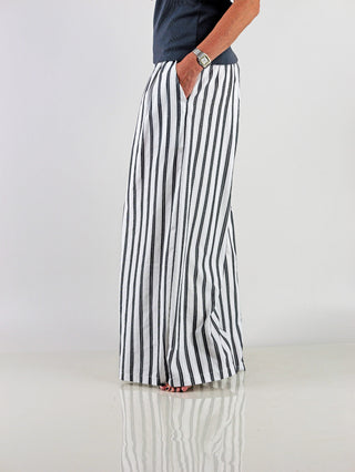 OFF#DLY Pant White/Grey Stripes