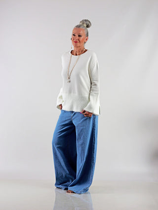 LIV BERGEN Sweater Planet creme
