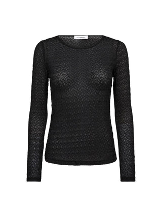 Co Couture Salva O-Neck Bluse black