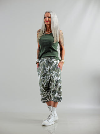 OFF#DLY Pant Camouflage white/khaki