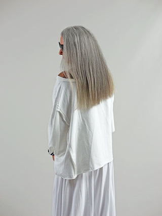 OFF#DLY Sweater Sauvage white