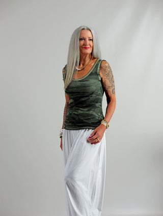 OFF#DLY Top Camo khaki