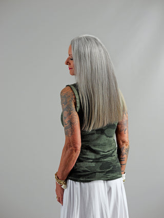 OFF#DLY Top Camo khaki