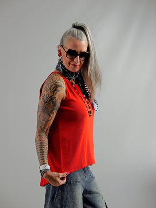 OUTRYGHT RIB Top Tina fiery red