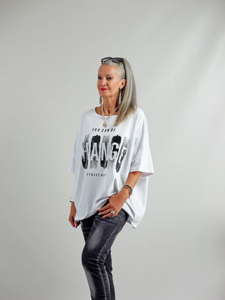 OFF#DLY Tee Change white