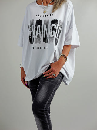 OFF#DLY Tee Change white