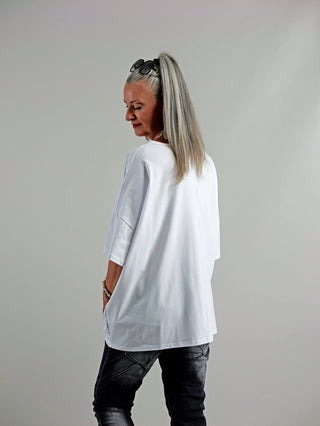 OFF#DLY Tee Change white