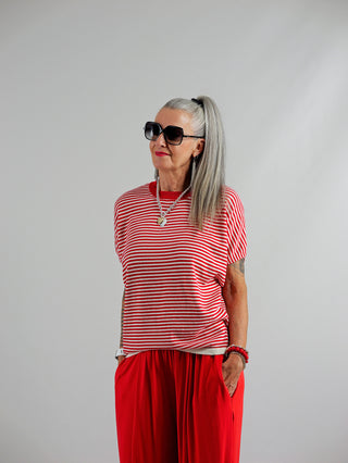 OFF#DLY Ringel Pulli Frida red/white