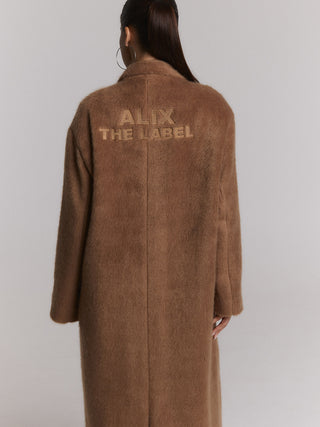 ALIX Long Hairy Coat camel