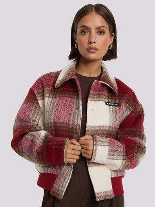 ALIX Hairy Check Jacket multicolor