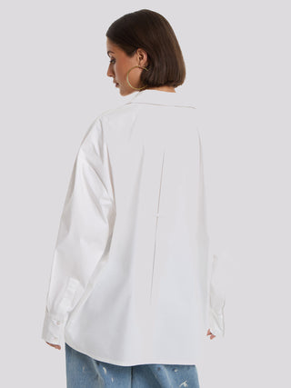 ALIX Oversized Blouse soft white