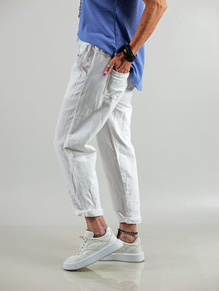 OFF#DLY Pant Fabi white