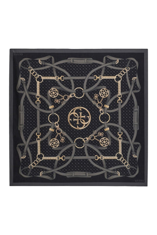 GUESS Printed Scarf 120x120 BLA