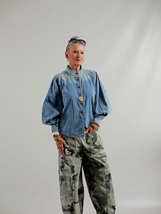 OFF#DLY Denim Bluse Emmi lightblue