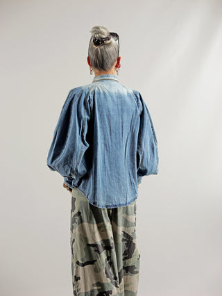 OFF#DLY Denim Bluse Emmi lightblue