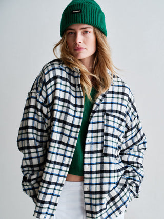 Penn & Ink Blouse white check