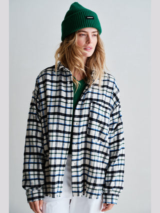 Penn & Ink Blouse white check