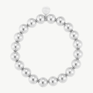 OFF#DLY Armband Kugel silber/shiny