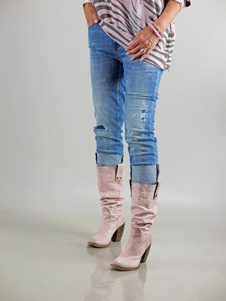 OFF#DLY Denim Lucy destroy blue