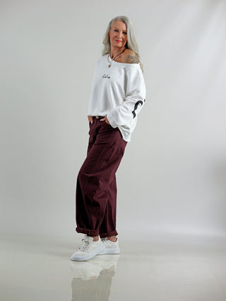 OFF#DLY Pant Chia bordeaux