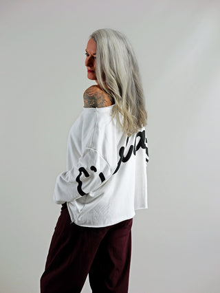 OFF#DLY Sweat La Vie white