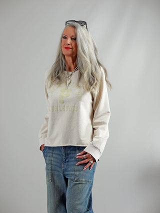 PENN&INK Sweater Print beige mel.