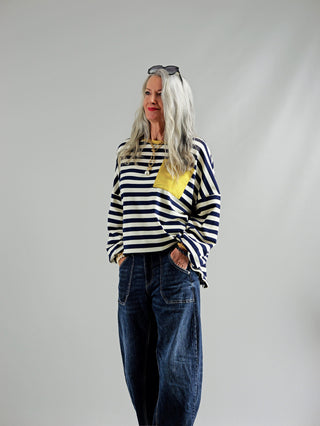 OFF#DLY Sweat Stripes offLisa blue/must