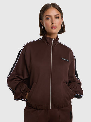 ALIX Piping Trainig Jacket warm brown