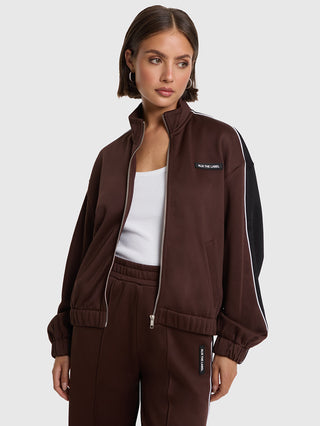ALIX Piping Trainig Jacket warm brown