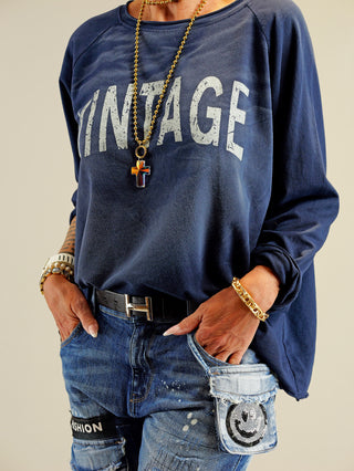 OFF#DLY Vintage Longsleeve blue