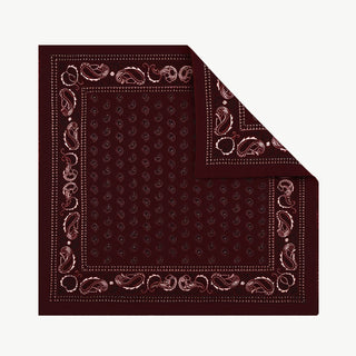 OFF#DLY Tuch Paisley 110x110 bordeaux