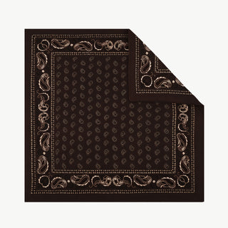 OFF#DLY Tuch Paisley 110x110 darkbrown