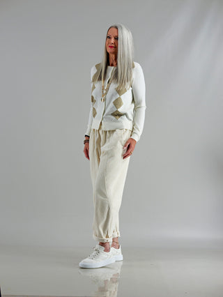 OFF#DLY Cord Pant Diana offwhite