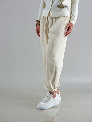 OFF#DLY Cord Pant Diana offwhite