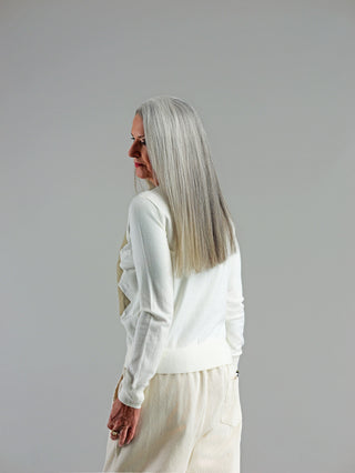 OFF#DLY Cardigan Raute creme
