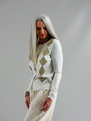 OFF#DLY Cardigan Raute creme