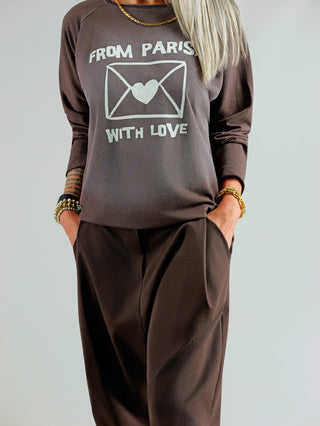 OFF#DLY Longsleeve Paris brown