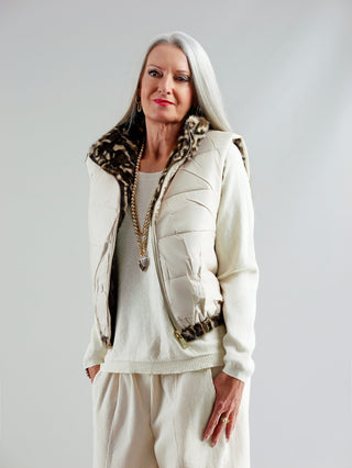 OFF#DLY Revers Weste Leo/Beige